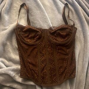 Brown corset top